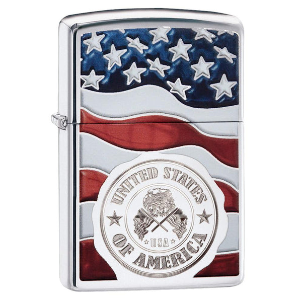 Zippo American Stamp on Flag-Optics Force