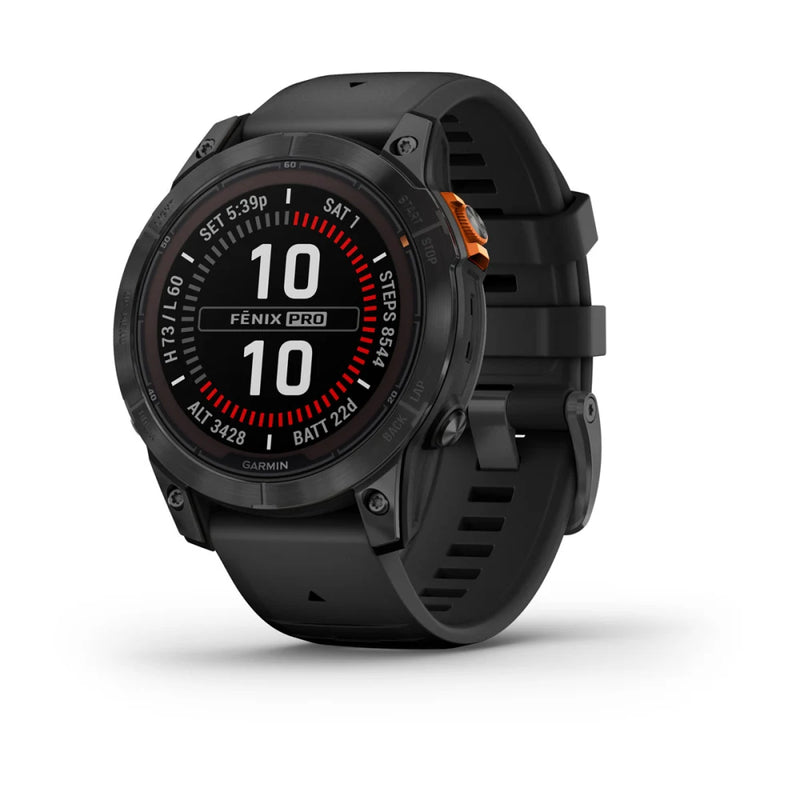 Garmin Fēnix® 7 Pro – Solar Edition (No Wi-Fi®) Slate Gray with Black Band 47mm-Optics Force