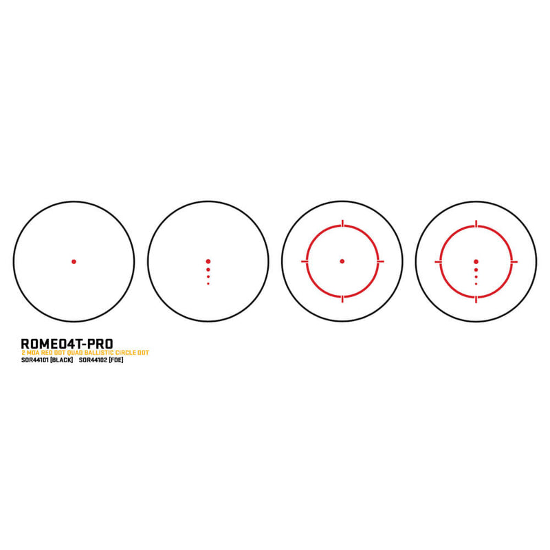 Sig Sauer Romeo 4T Pro Compact Quad Ballistic Circle Dot Sight