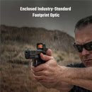 Osight XE AMRS Enclosed Red Dot Sight with Ruggedized Miniature Reflex Footprint, 2/6+32 MOA Advanced Multi-Reticle System and Side-Loading Battery