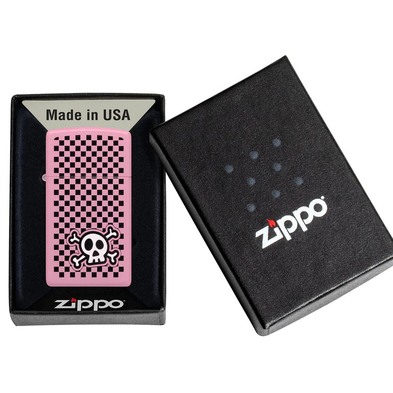 Zippo Checkered Skull Design-Optics Force