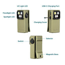Olight Oclip Ultra Clip-On EDC Light with Flood, Spot, and UV Modes, Olive Green