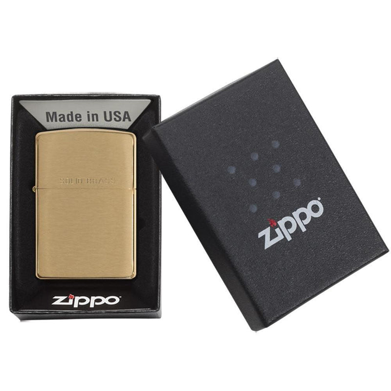 Zippo Classic Brushed Solid Brass-Optics Force