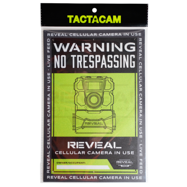 Tactacam Defend No Trespassing Signs