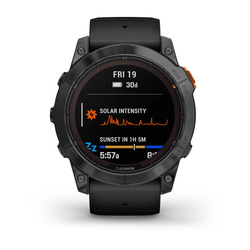 Garmin Fēnix® 7X Pro – Solar Edition (No Wi-Fi®) Slate Gray with Black Band-Optics Force