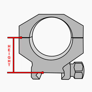 Athlon Optics Armor 30 mm High Height (1.443") Scope Ring-Optics Force