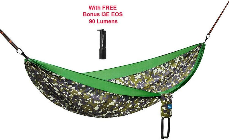 Olight Olife Hammock Sunbreeze Single (Camouflage/Green), 275x140 cm, FREE I3E-Optics Force