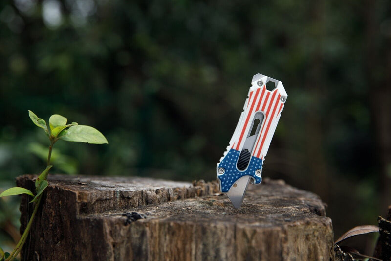 Olight OKNIFE Otacle Stars & Stripe Retractable EDC Utility Knife, 5 Tools in 1-Optics Force