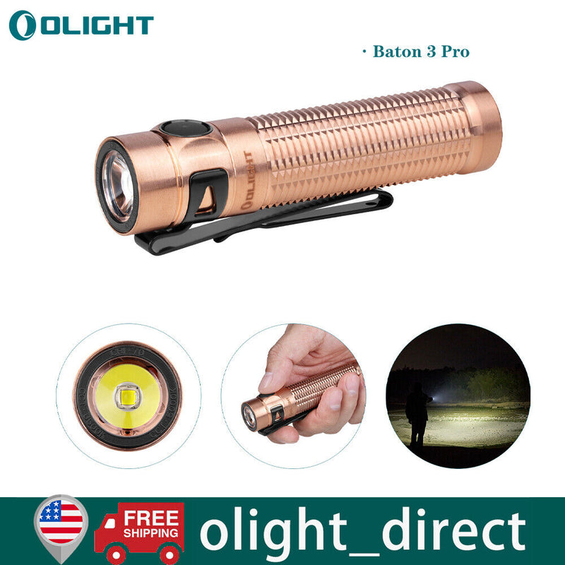 Olight Baton 3 Pro CW 1500 lumens Rechargeable Flashlight with MCC3 Pocket light-Optics Force