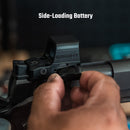 Osight XE AMRS Enclosed Red Dot Sight with Ruggedized Miniature Reflex Footprint, 2/6+32 MOA Advanced Multi-Reticle System and Side-Loading Battery