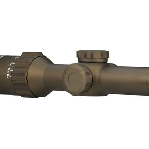 Sig Sauer TANGO6T Scope, 1-6x24mm, 30mm, SFP, MOA Milling Hellfire, Illum Reticle, 0.5 MOA, Capped Turret, FDE