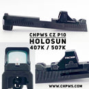 C&H Precision Plate For CZ P-10 to Fit Holosun 407k / 507k