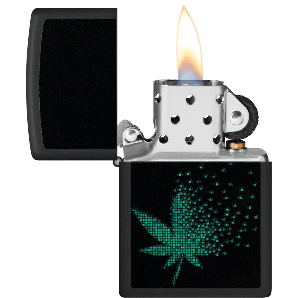 Zippo Pixel Cannabis Design, image size:1000x1000