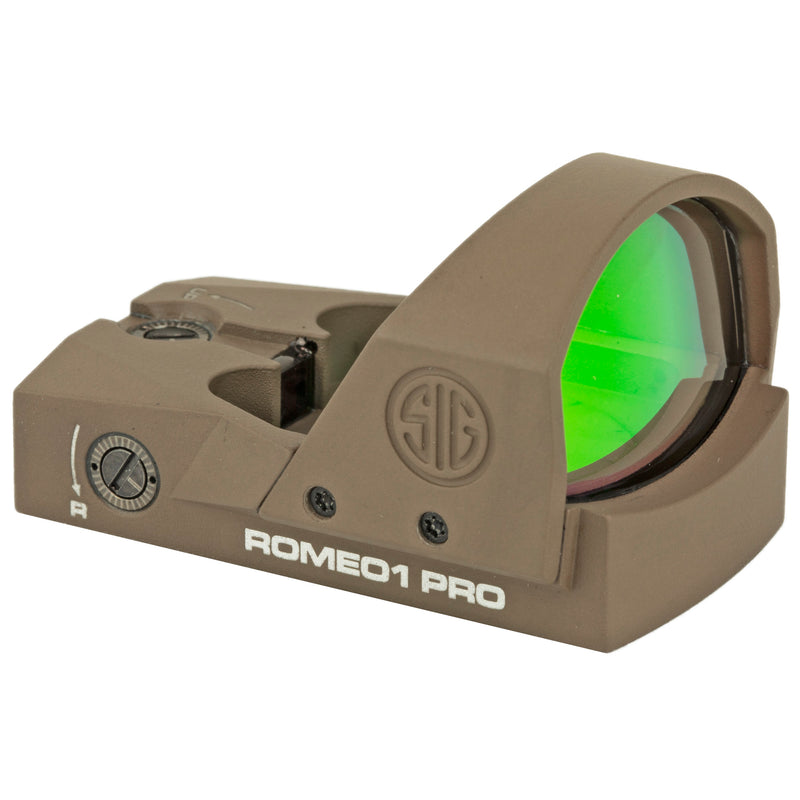 Sig Sauer Electro-Optics SOR1P103 Romeo1Pro 1 x 30mm Red Dot Sights Flat Dark Earth 1x30mm 6 MOA Red Dot Reticle Illuminated-Optics Force