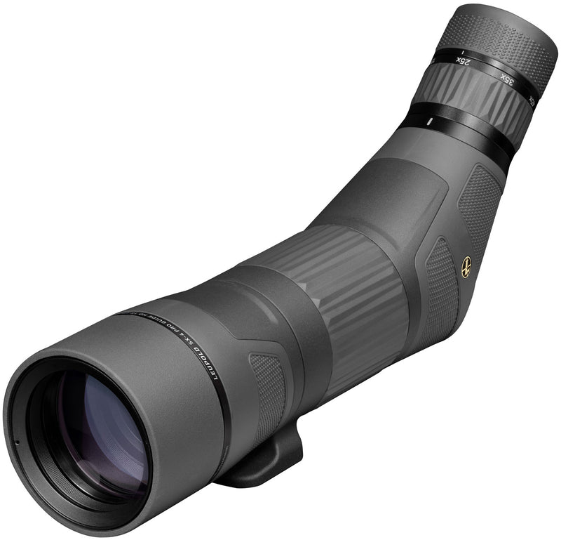 Leupold 177599 Spotting Scope SX-4 Pro Guide HD 15-45x65mm Shadow Gray Armor Coated Angled Body