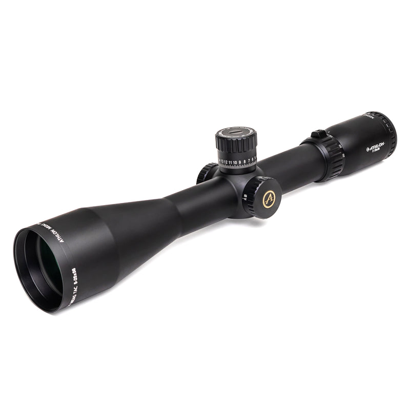 Athlon Optics Midas TAC 5-25x56 Direct Dial Elevation and Capped Windage Turrets Side Focus 34mm Rifle Scope / Free Athlon Precision Rings
