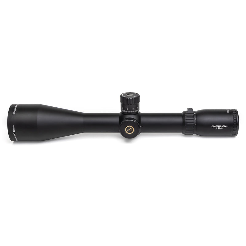 Athlon Optics Midas TAC 5-25x56 Direct Dial Elevation and Capped Windage Turrets Side Focus 34mm Rifle Scope / Free Athlon Precision Rings