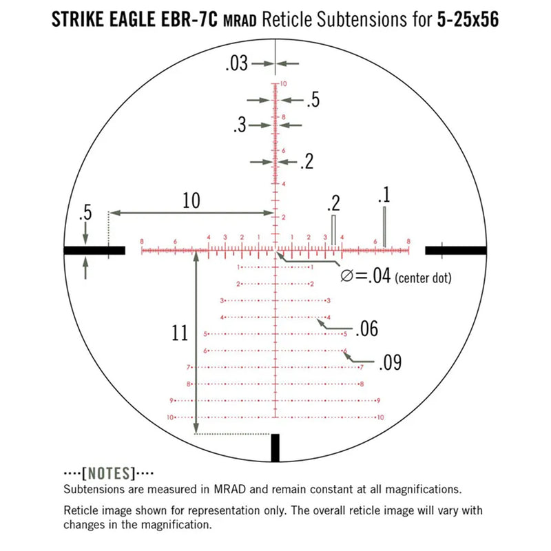Vortex Optics Strike Eagle 5-25x56 reticle