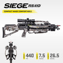 TenPoint Siege RS410 Crossbow - 410 FPS - Equipped with RangeMaster Pro Variable Speed Scope + ACUslide Cocking & De-Cocking System - Reverse-Draw Design with Full 13.5” Power Stroke-Optics Force