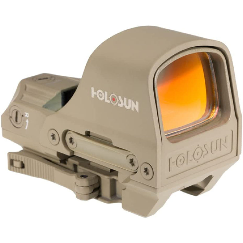 HOLOSUN HS510C-FDE Multi Reticle, Open Reflex Sight, Solar, Shake Awake  w/ Protective Cover
