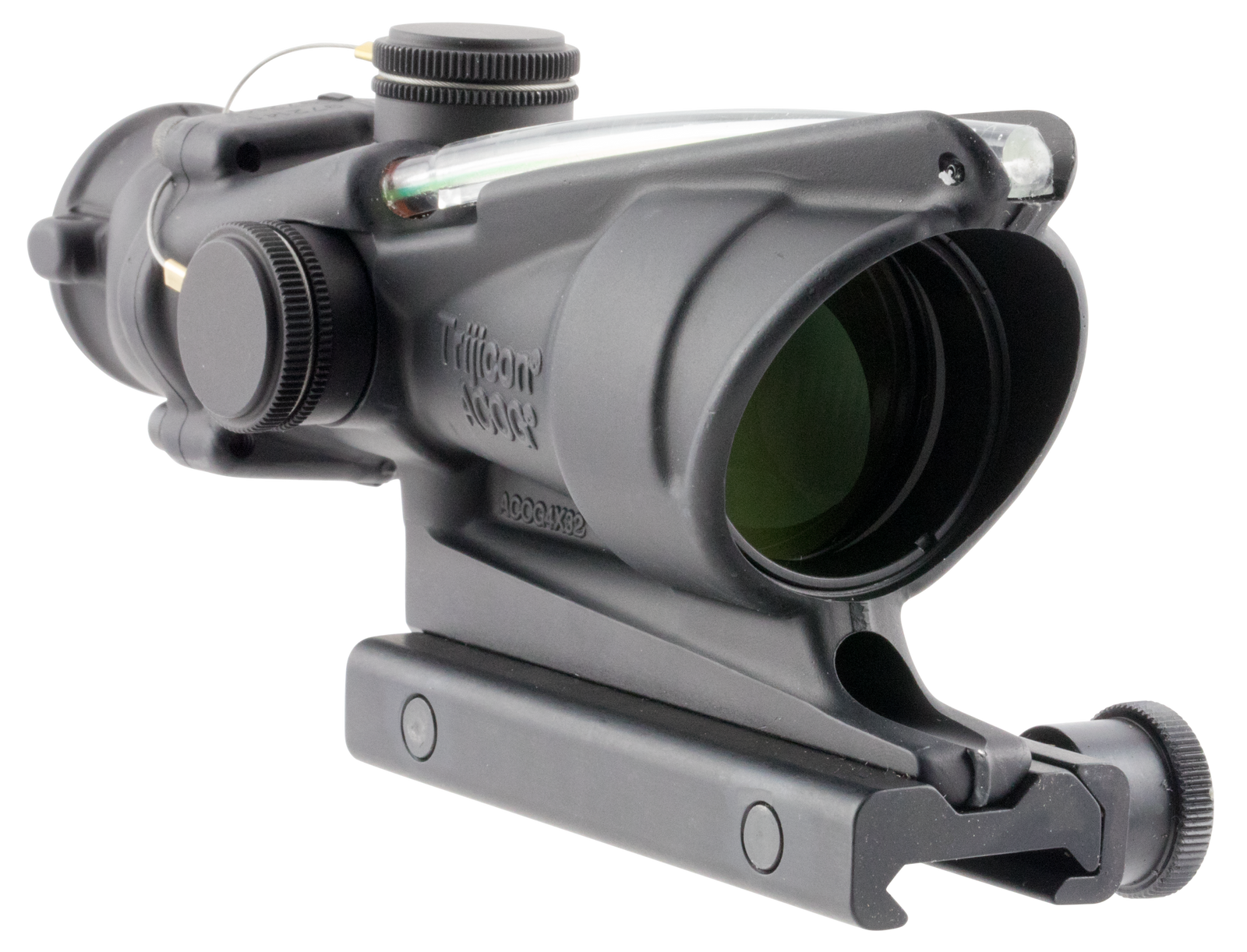 Acog Dimensions Trijicon 100224 ACOG Black Hardcoat Anodized 4x32mm Illuminated Green