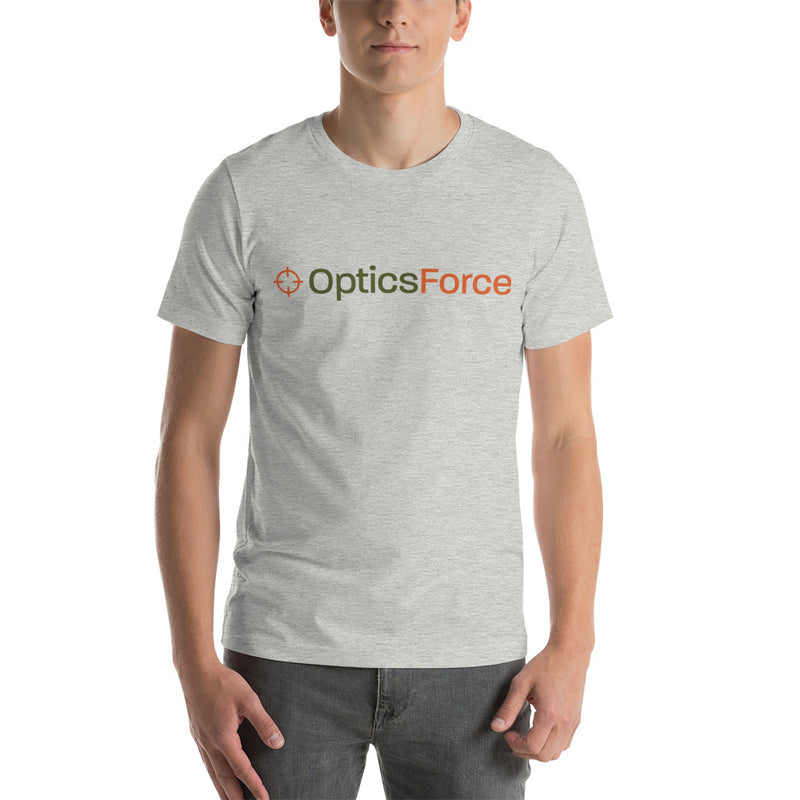 Optics Force Short-Sleeve Unisex T-Shirt-Athletic Heather-XS-Optics Force